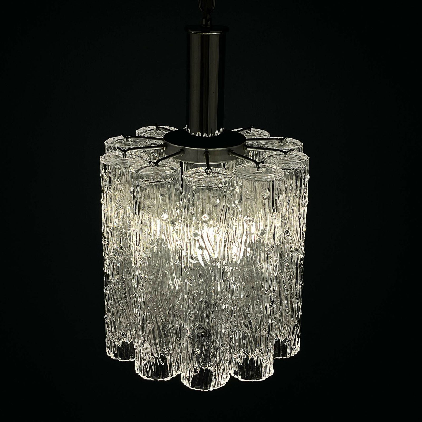 Mid Century Murano Glazen Hanglamp Tronchi Van Toni Zuccheri Voor Venini, Italië, Ca. Jaren 1960 photo 820.0