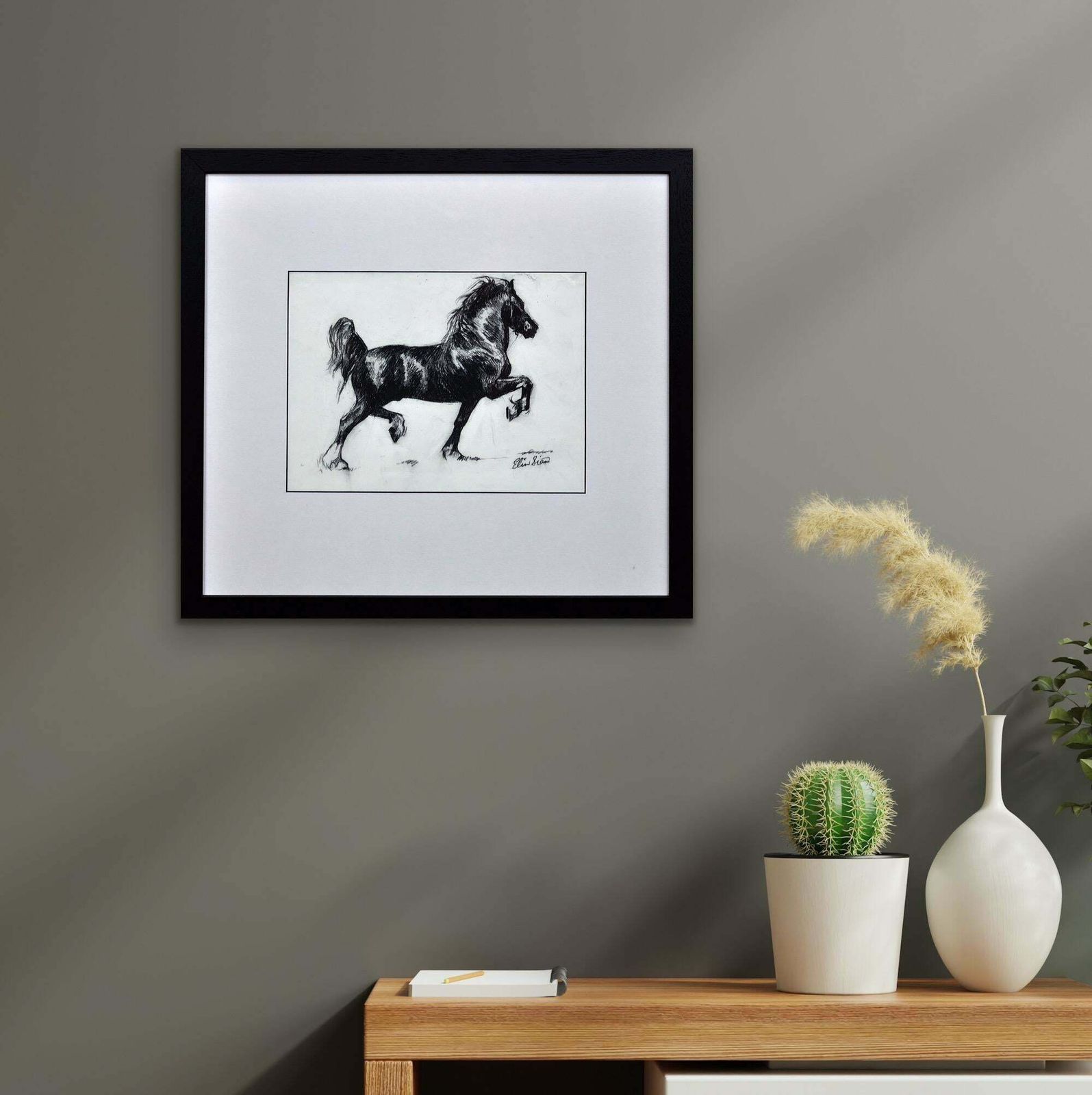 photo buy Elin Sian Blake Black Welsh Cob. Wales Native Heritage Horse Breed Society.