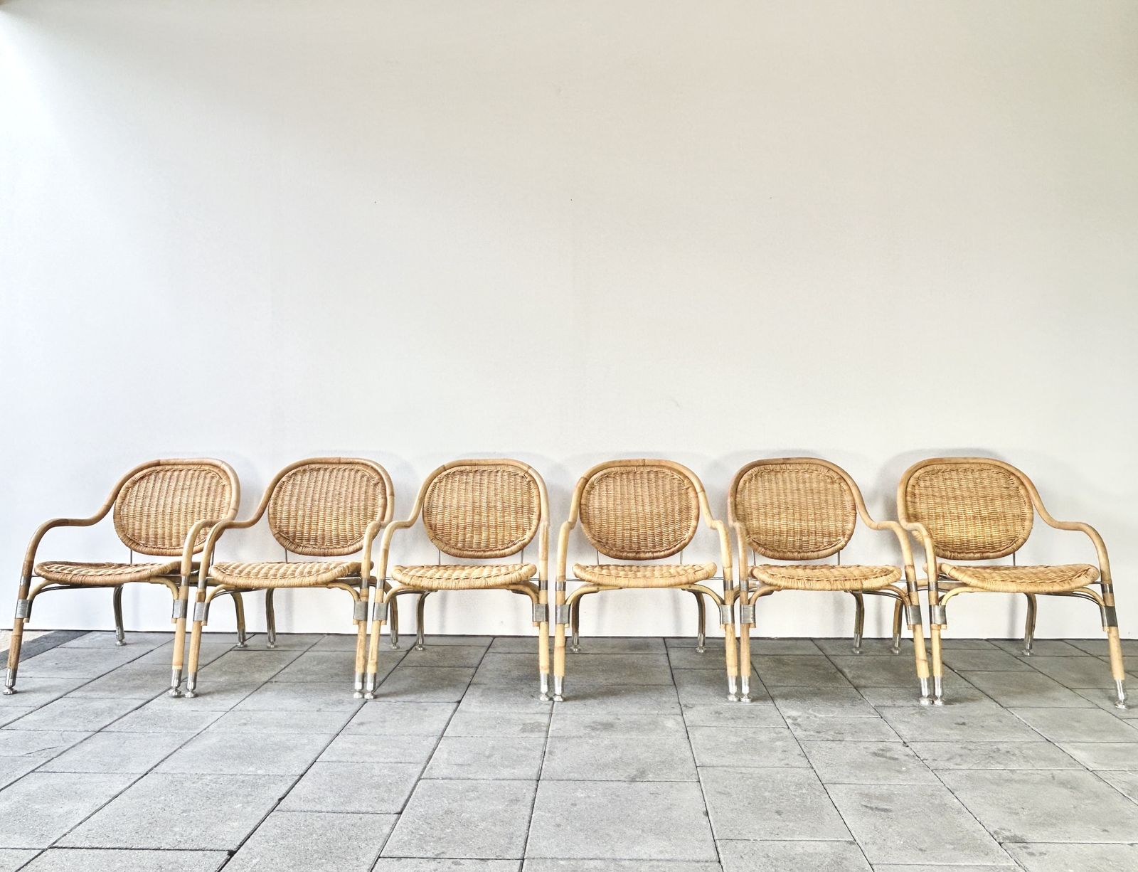 Wicker Chair Designed By Mats Theselius For Ikea, One (Of Six)