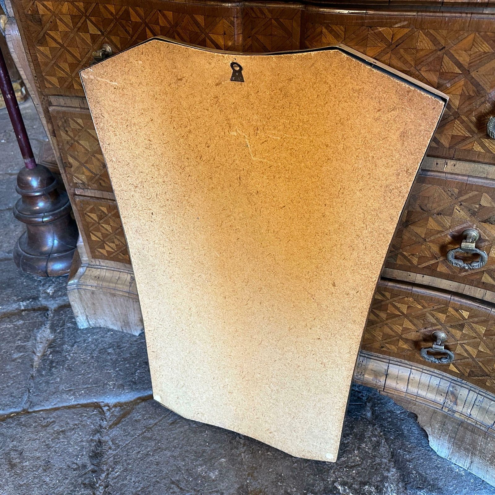 1960s Mid Century Modern Brass Italian Wall Mirror In The Manner Of Gio Ponti photo Home Decor