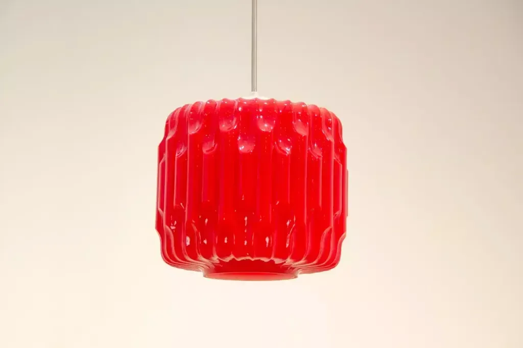 Brutalist Opaline Glass Chandelier By Karel Wolf For Osvětlovací Sklo, 1970´S photo for sale