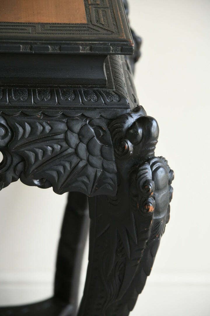 Oriental Ebonised Jardinere Plant Stand photo for sale
