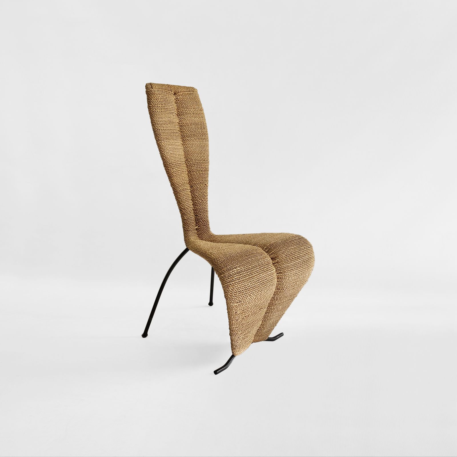1 X Tom Dixon After Postmodern 1980s Dining Side Rope Chair Desk photo buy