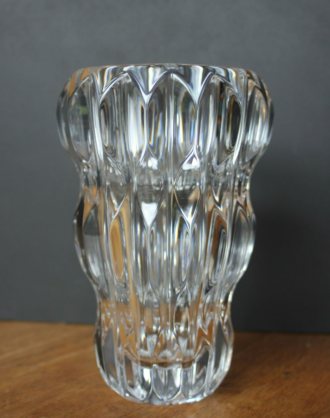 Czechoslovakian Crystal Art Glass Vase (Bohemia Poděbrady) photo vintage
