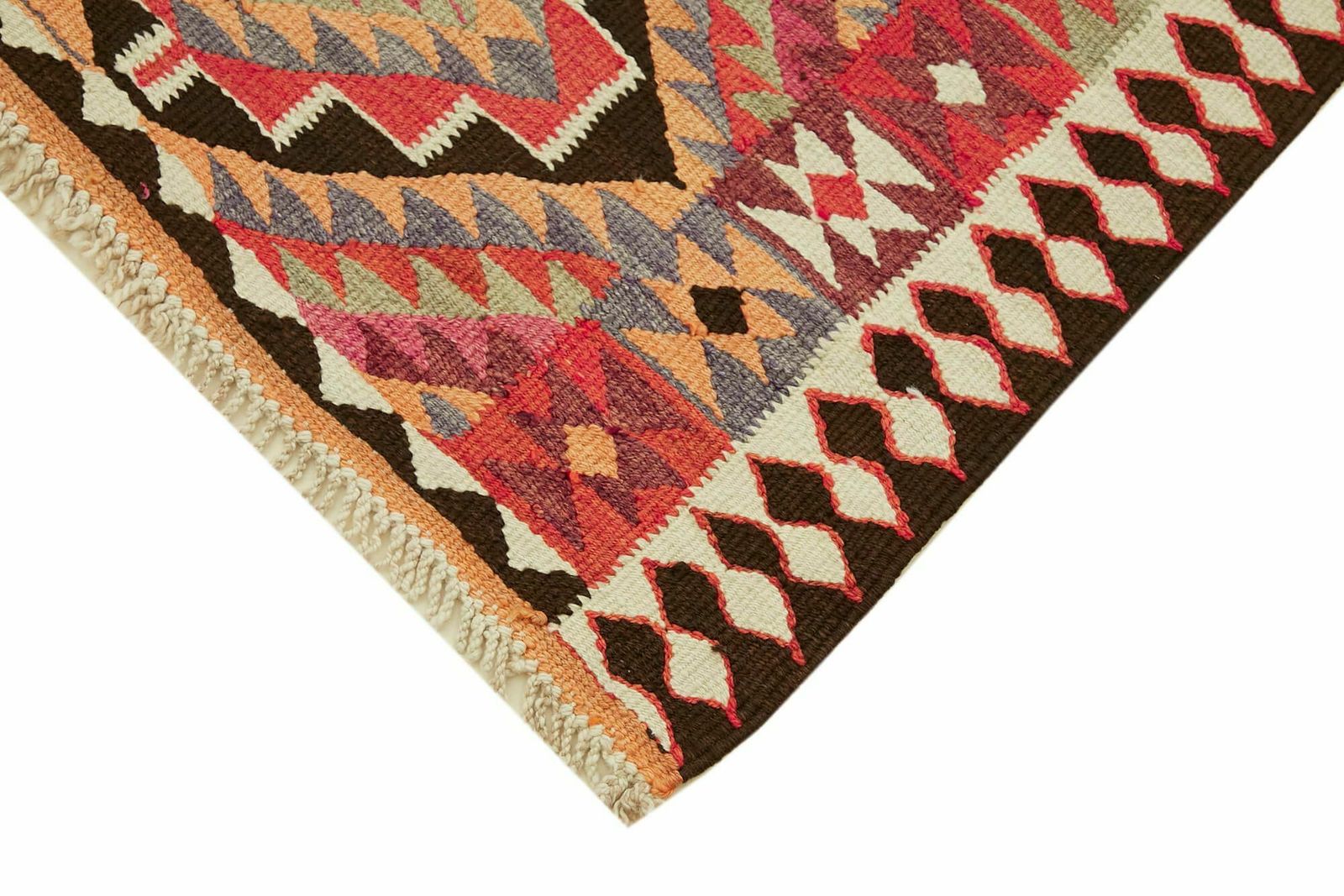 3x11 Multicolor Boho Runner Kilim Rugs   42837 photo Textiles