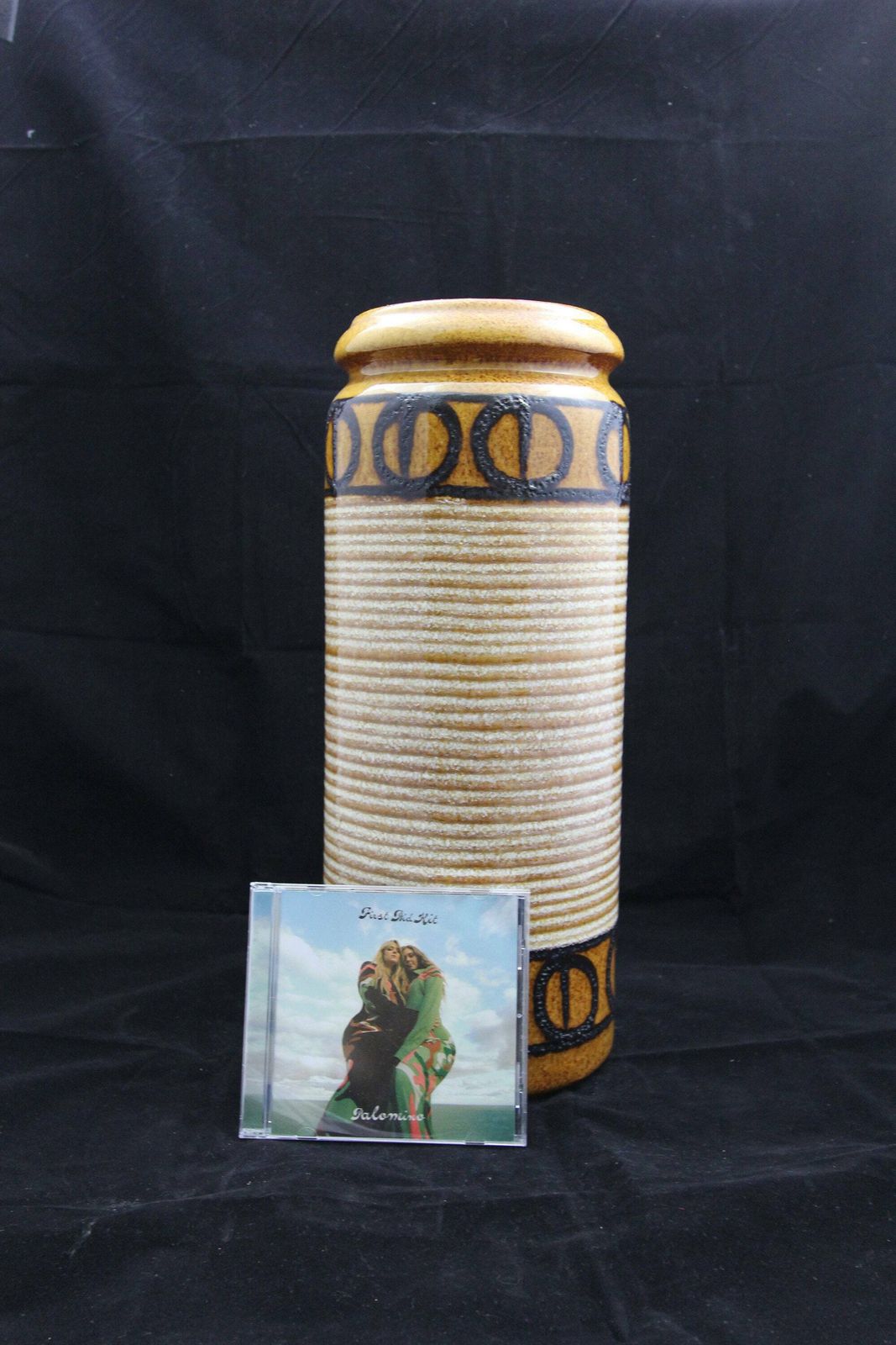 Large Scheurich West German Pottery Floor Vase Fat Lava 1970s photo for sale