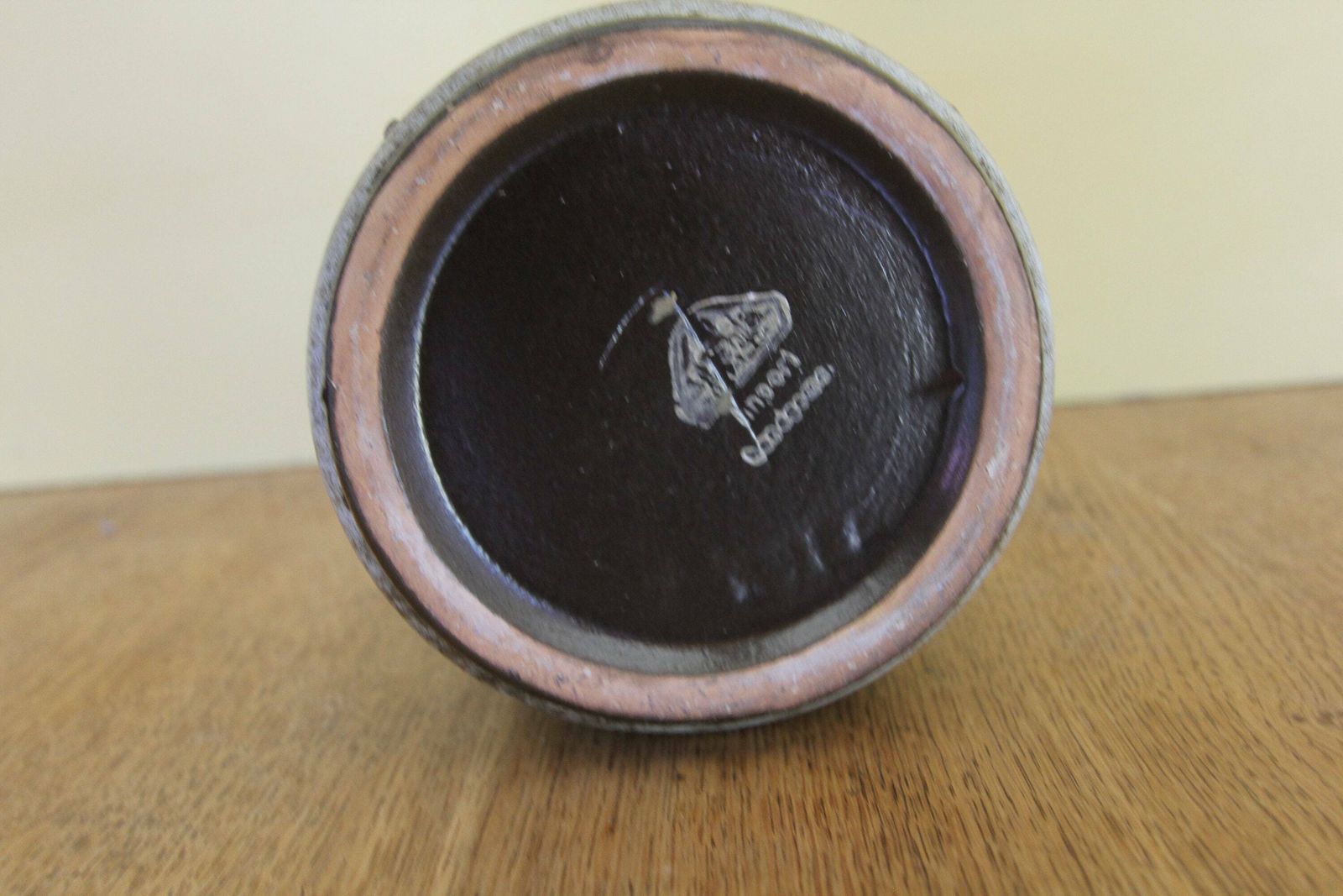 Striking 1960s Art Ceramic Fat Lava Vase By East German Pottery Strehla 18cm photo for sale