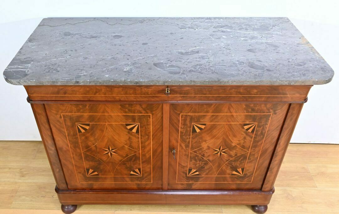 Burl Mahogany Buffet, Restoration Period – Early 19th Century photo 4850.0