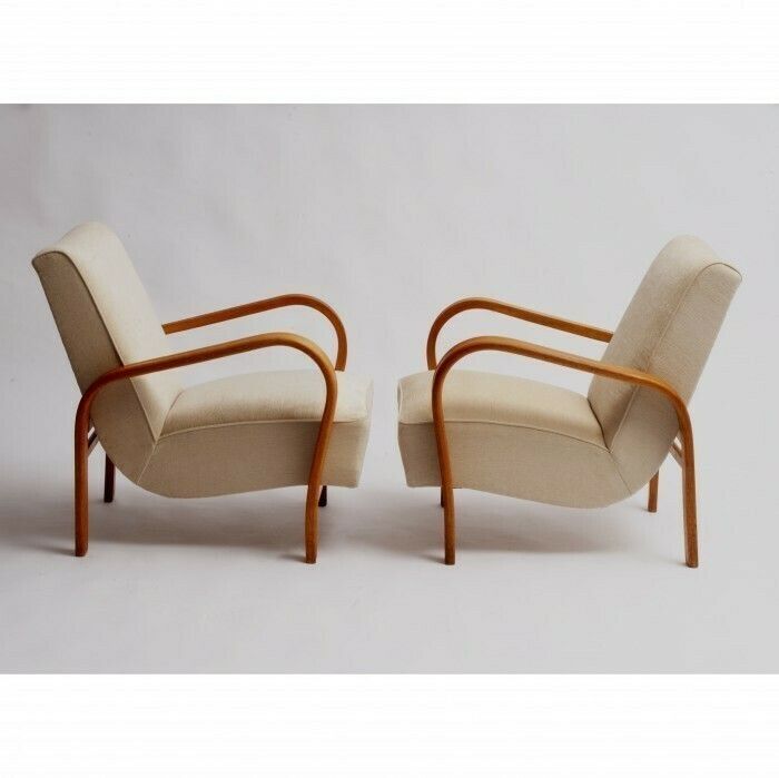Pair Of Chairs Halabala Hf11, 1960s photo vinterior
