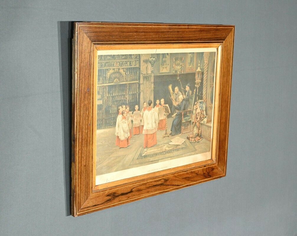 Print Titled “A Lesson In Full Singing” After J. Gallegos Y Arnosa – Early 20th Century photo furniture