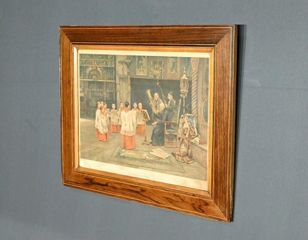 Print Titled “A Lesson In Full Singing” After J. Gallegos Y Arnosa – Early 20th Century photo for sale