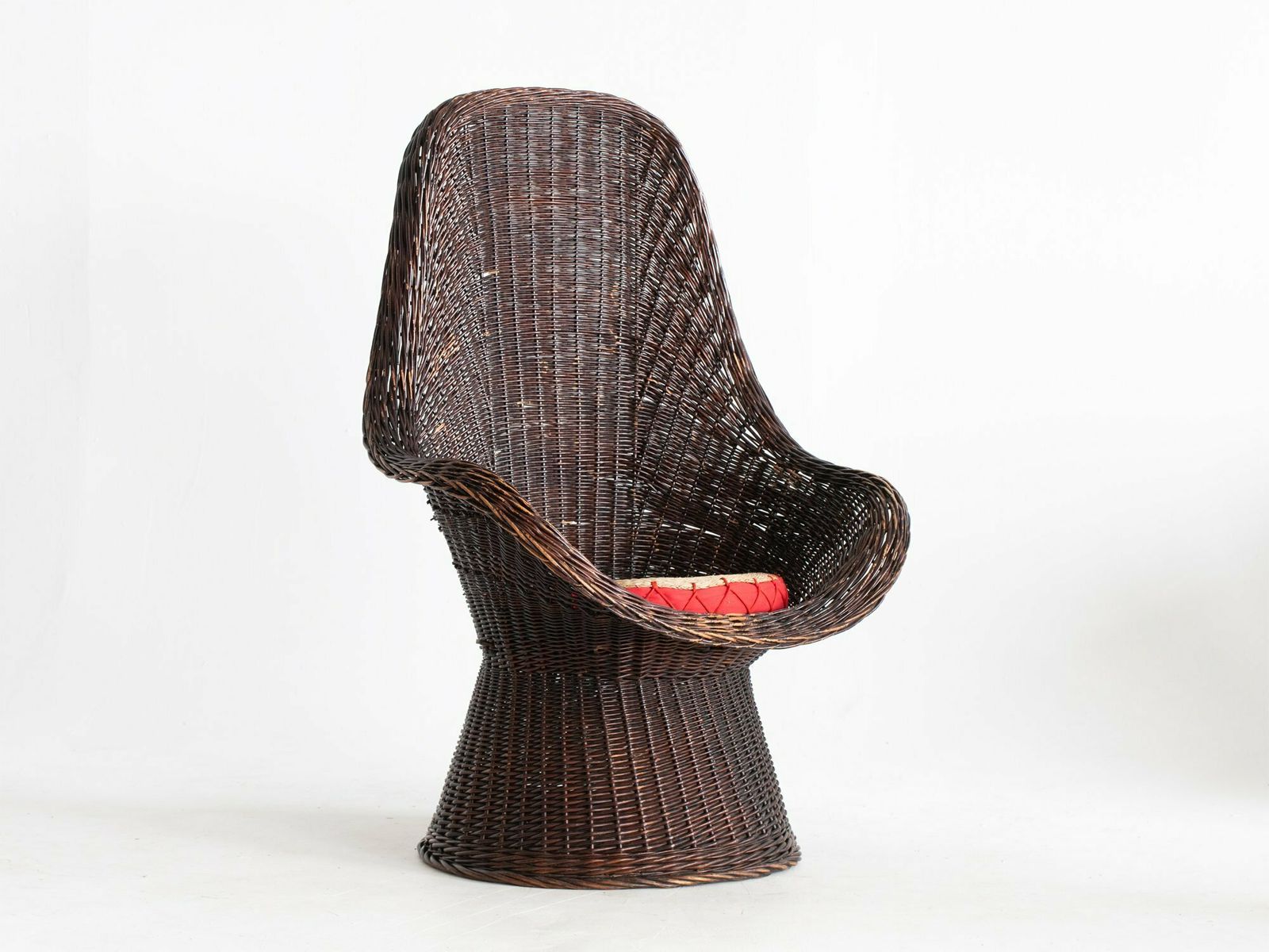 Wicker Lounge Chair, 1970s, Vintage