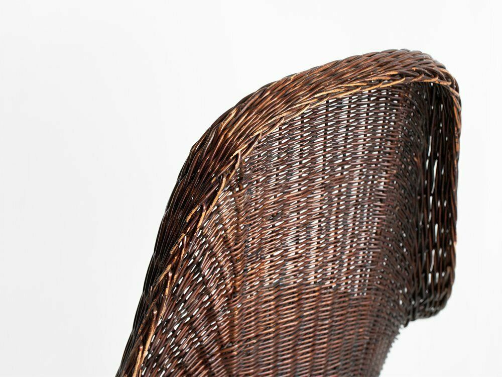 Wicker Lounge Chair, 1970s, Vintage photo Furniture