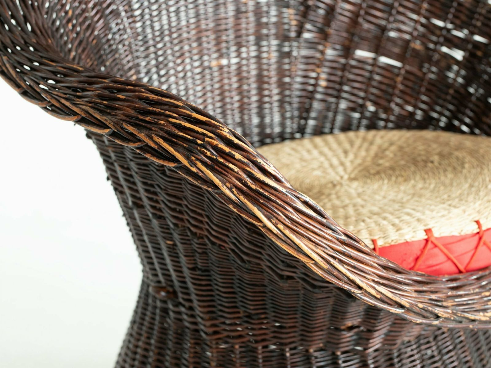 Wicker Lounge Chair, 1970s, Vintage photo 240.0
