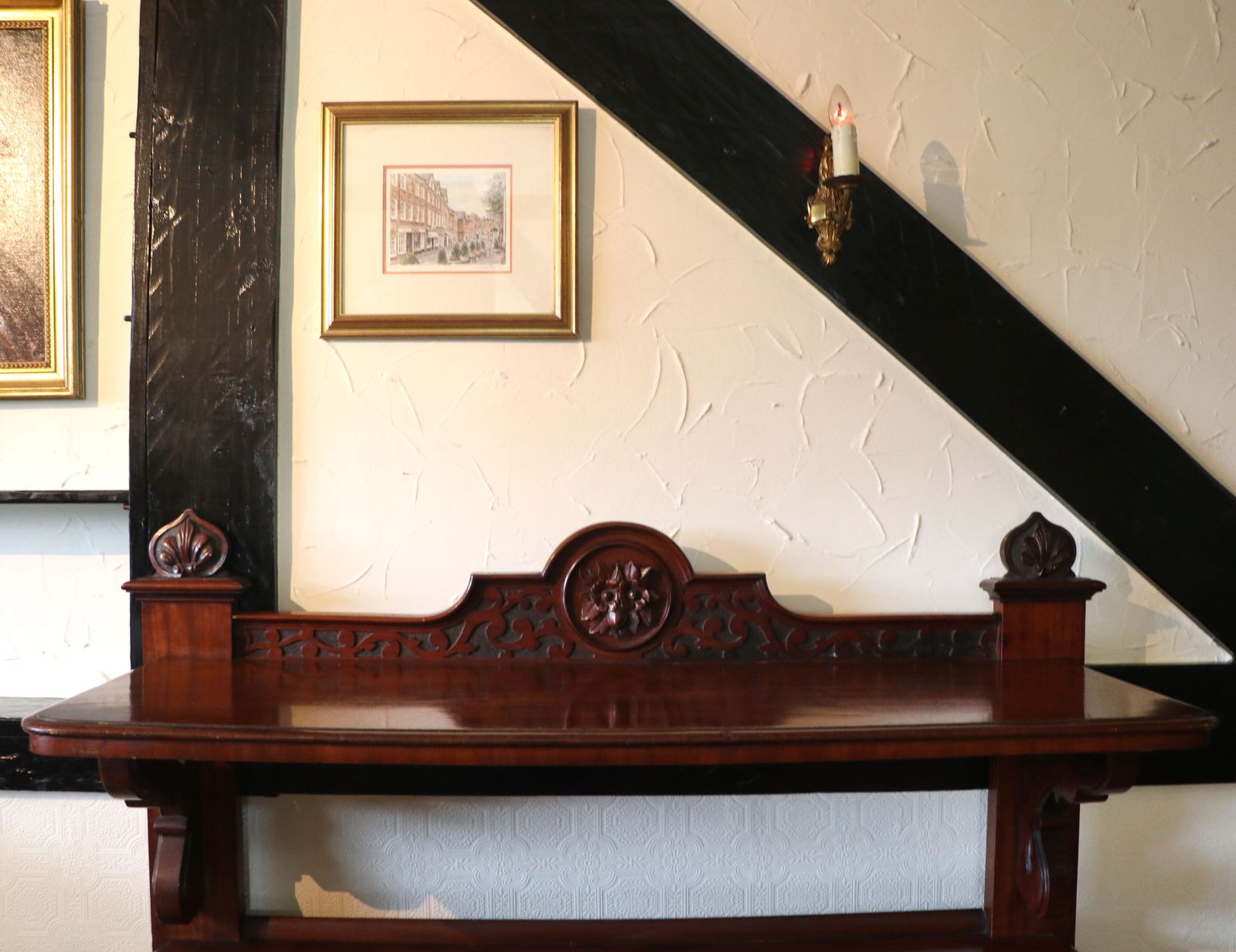 A Lovely Victorian Mahogany Buffet Or Dumb Waiter Shelf. photo vintage