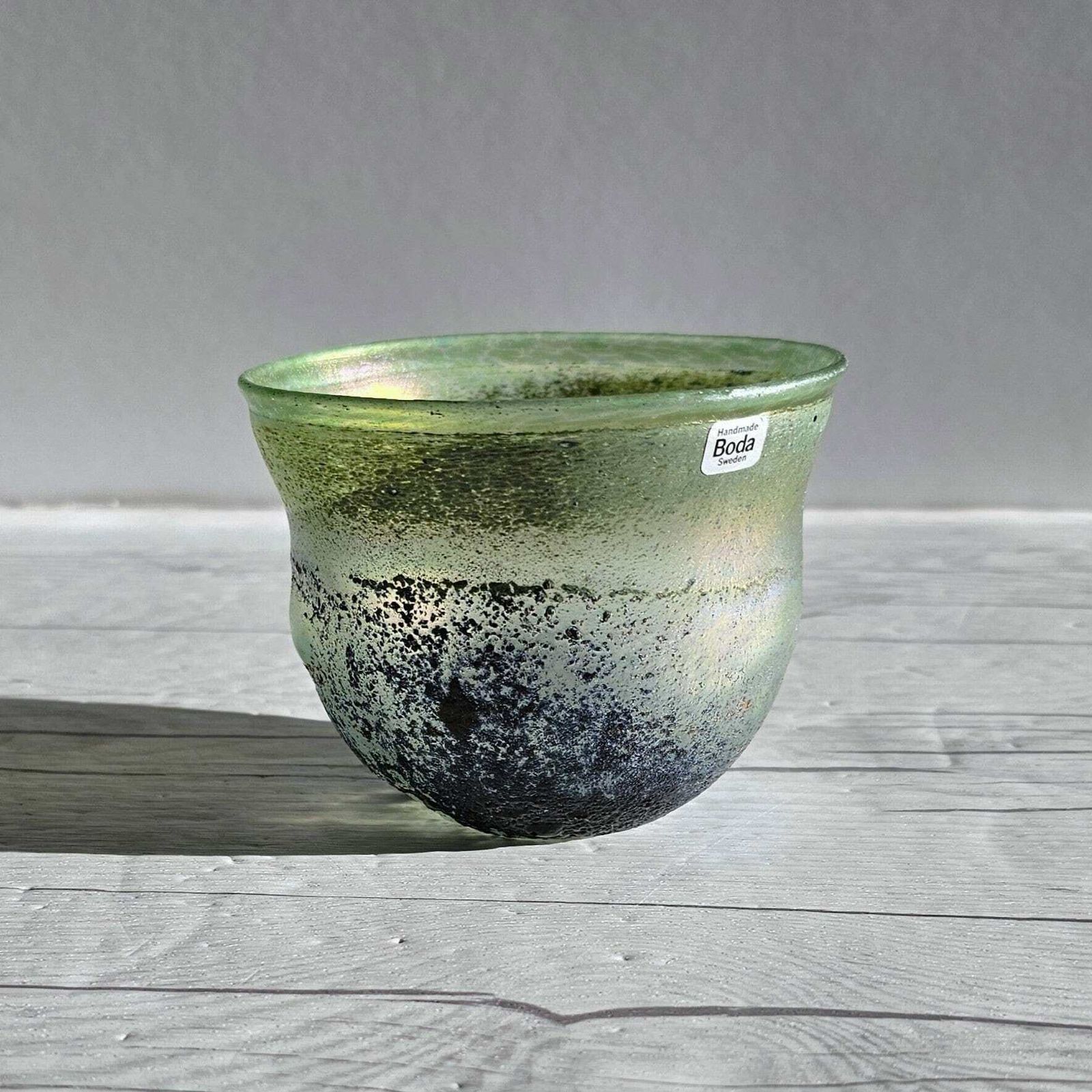 Bertil Vallien For Boda Glassworks, Handblown Iridescent Sandblast Art Glass Bowl, Unique, 1960s 71 photo furniture