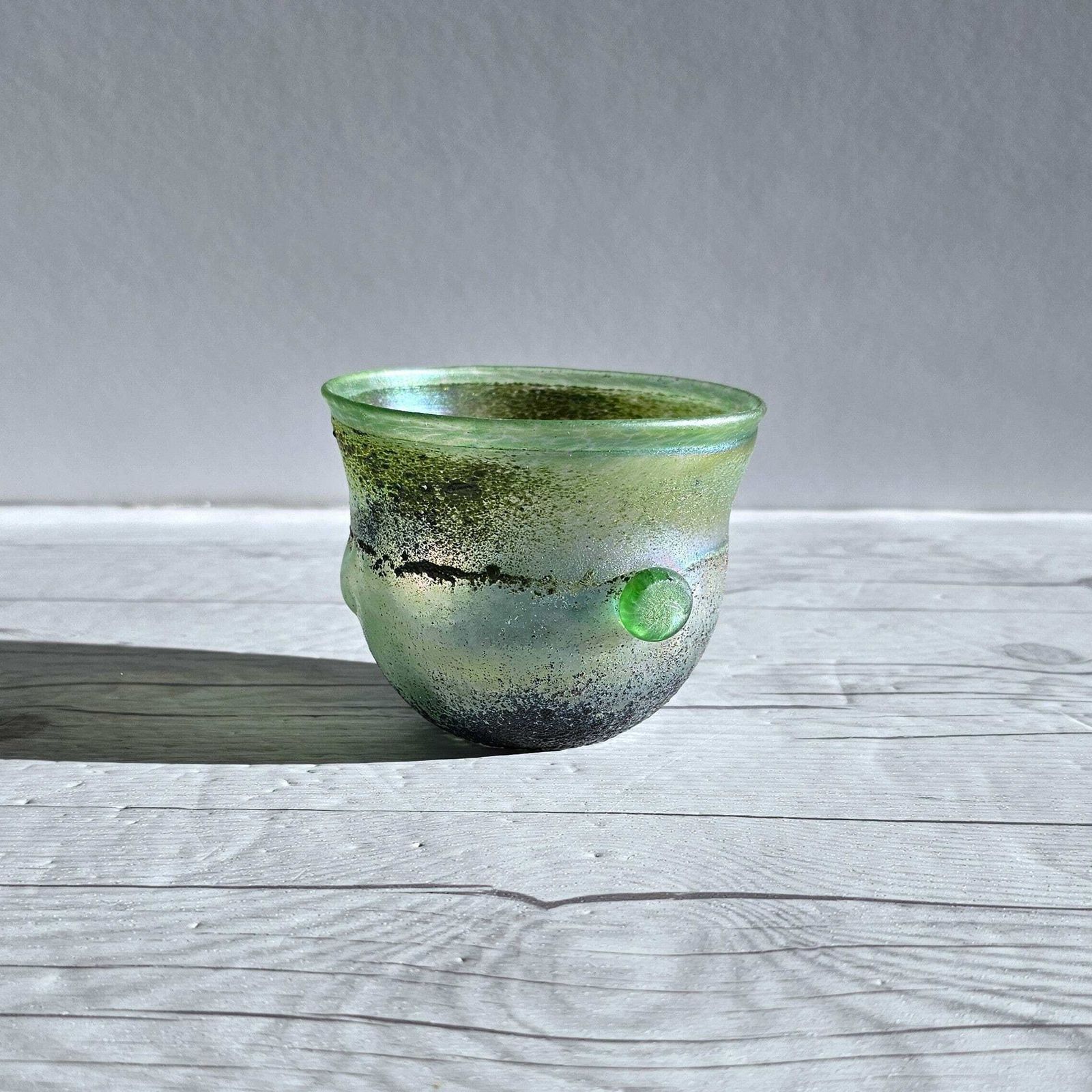 Bertil Vallien For Boda Glassworks, Handblown Iridescent Sandblast Art Glass Bowl, Unique, 1960s 71 photo Home Decor
