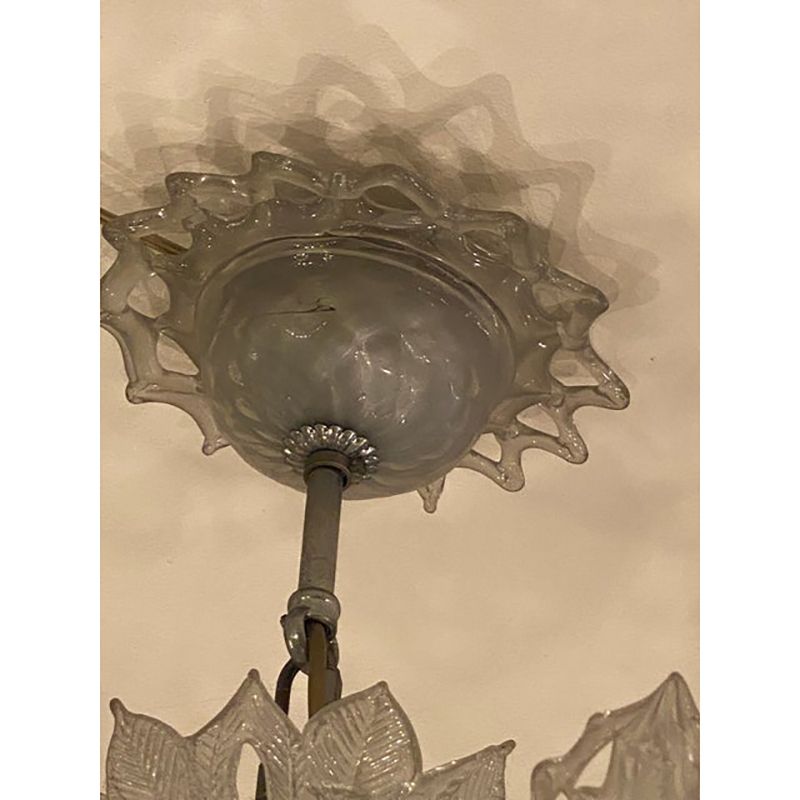 1970s Italian Style Murano Glass Transparent Chandelier photo vinterior