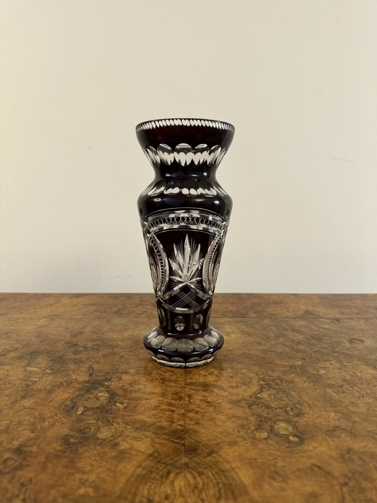 Fine Quality Antique Bohemian Glass Vase photo for sale