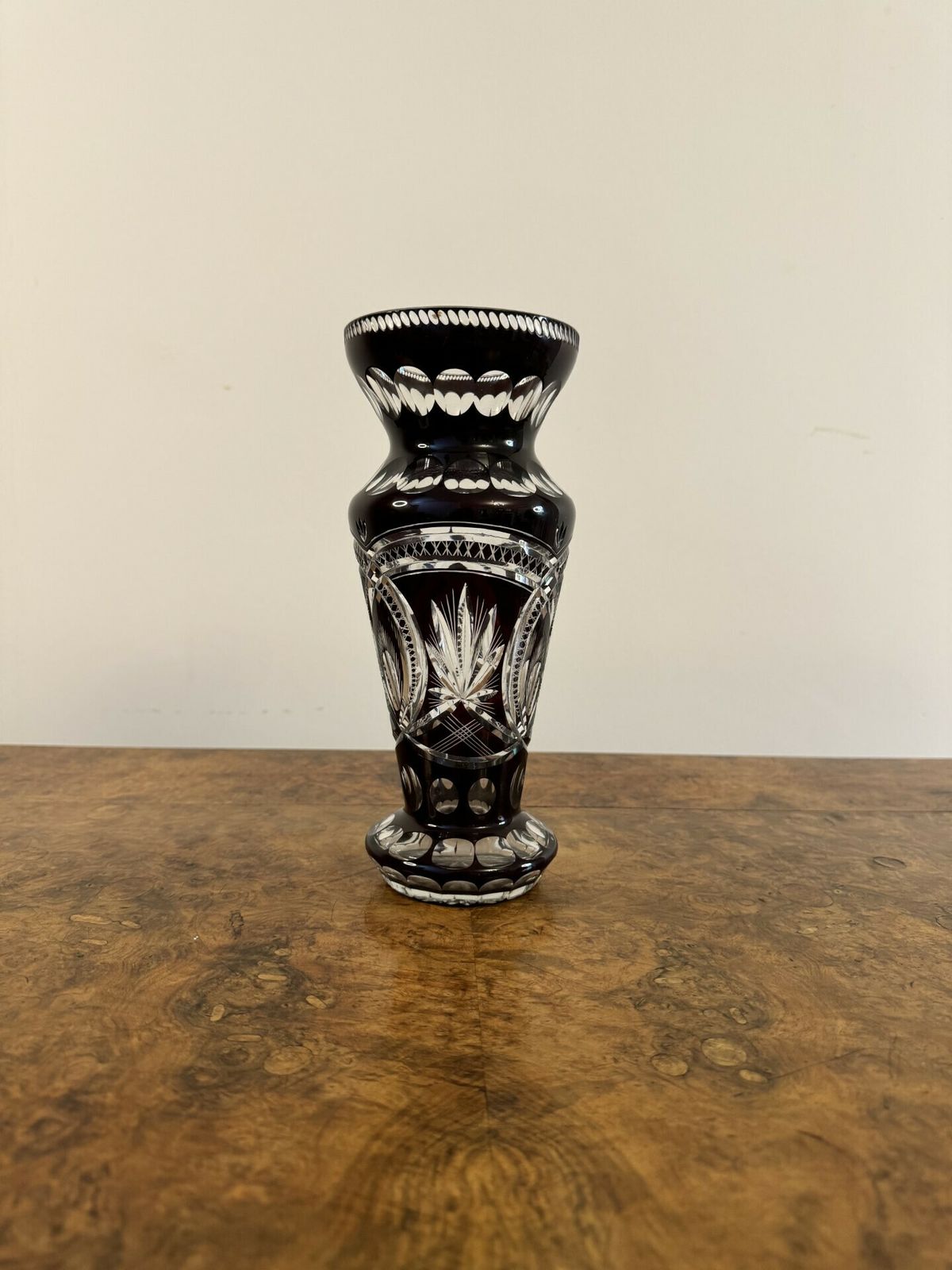 Fine Quality Antique Bohemian Glass Vase photo vinterior