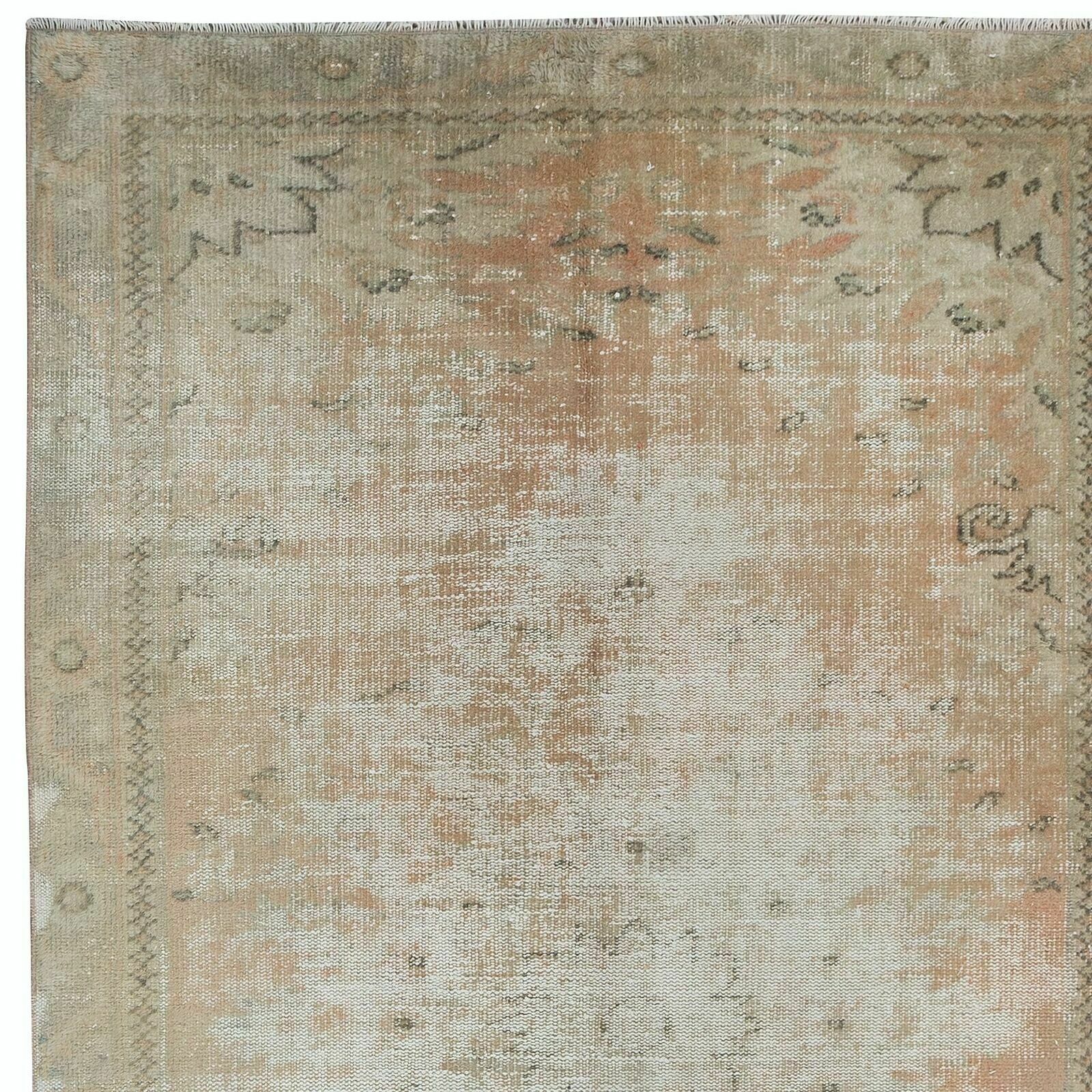 5.7x10 Ft Antique Washed Anatolian Oushak Hand Knotted Vintage Shabby Chic Rug photo Textiles