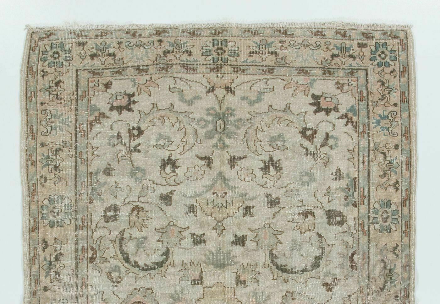 5.7x8 Ft Vintage Hand Knotted Floral Design Anatolian Rug photo furniture