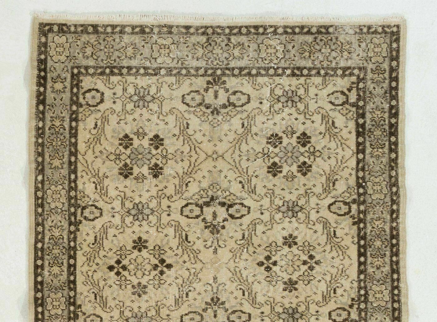 4x6.6 Ft Vintage Handmade Anatolian Rug With All Over Floral Design photo furniture