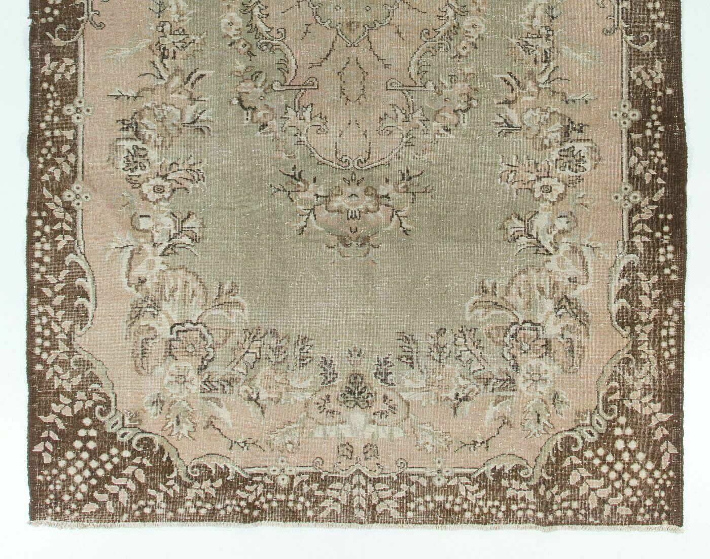Large Vintage Anatolian Oushak Rug. Hand Knotted Wool Carpet photo for sale