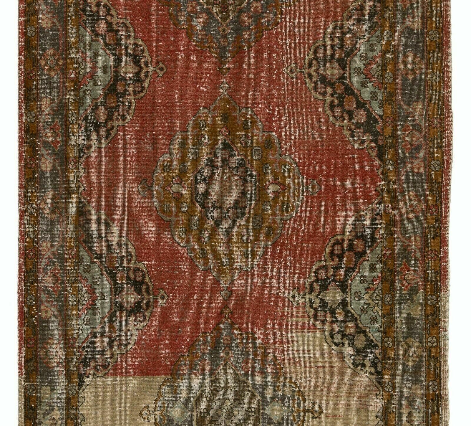 One Of A Kind Handmade Vintage Turkish Runner Rug For Hallway photo for sale