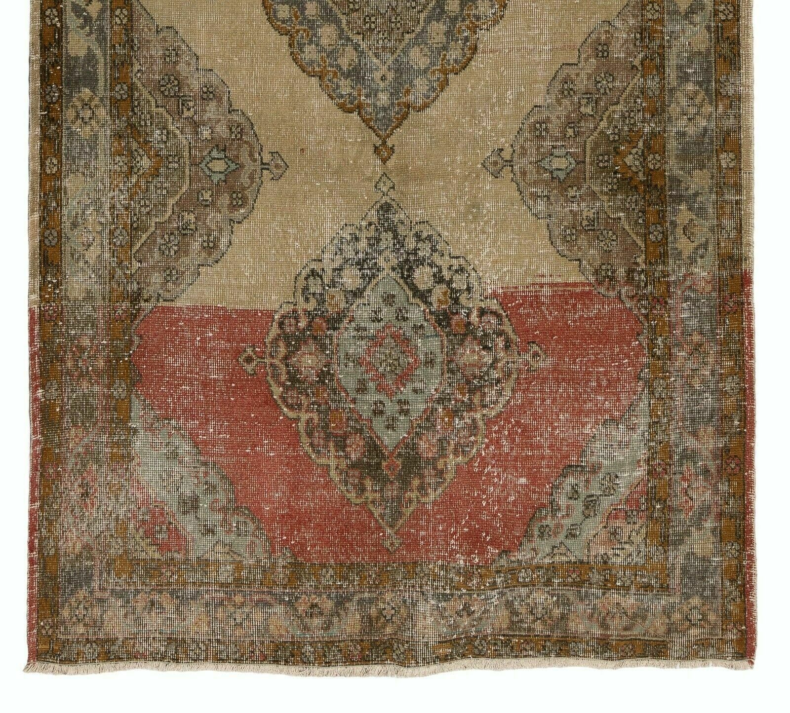 One Of A Kind Handmade Vintage Turkish Runner Rug For Hallway photo Textiles