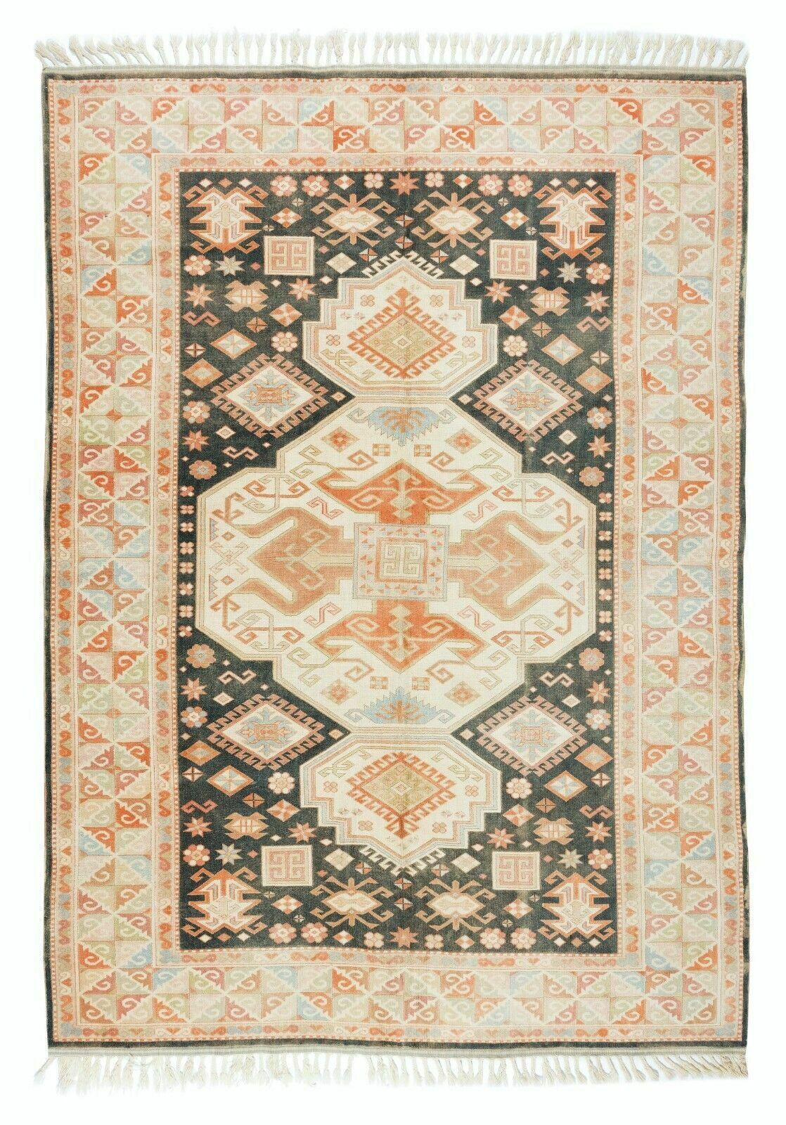 6.5x9 Ft Vintage Handmade Anatolian Oushak Area Rug For Home & Office Decor