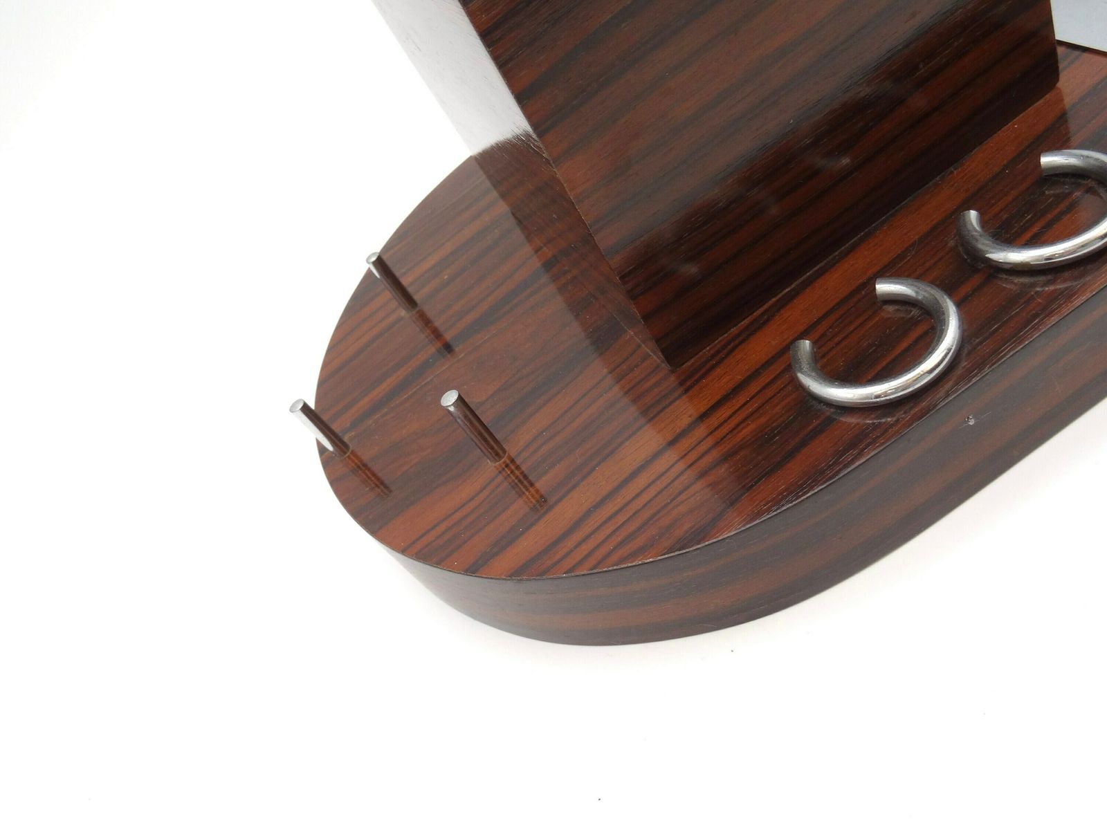 Rare Art Deco Rosewood Pipe Stand Holder Box France 1930 photo vinterior
