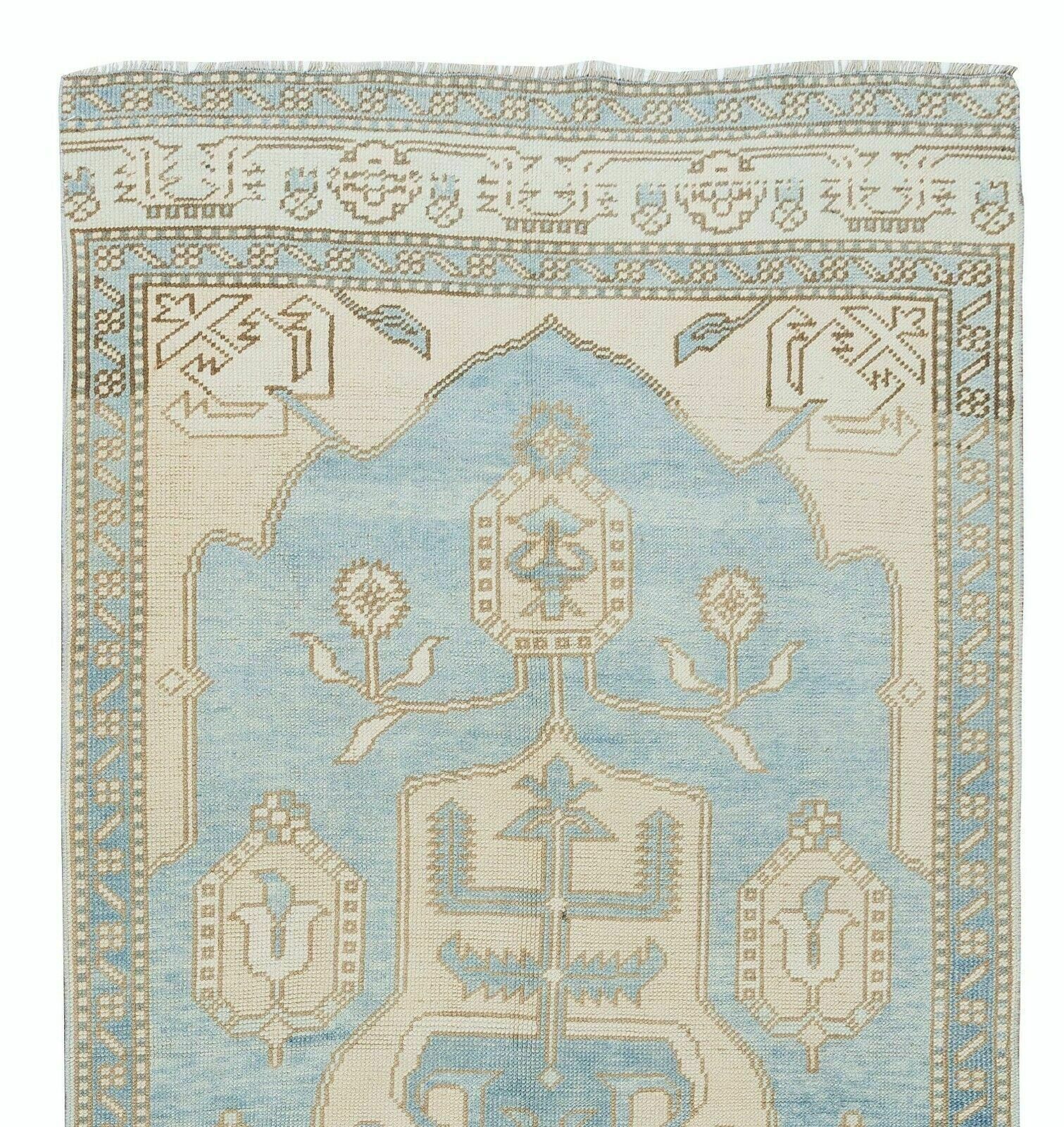 Vintage Hand Knotted Wool Rug From Turkey, Ca 1960 photo Textiles
