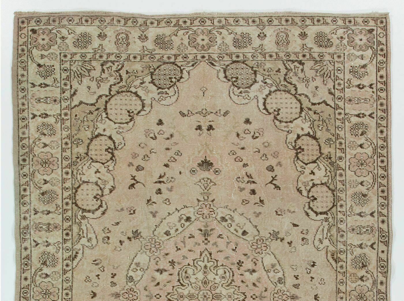 5.7x8.6 Ft Vintage Handmade Turkish Rug For Living Room. Woolen Floor Covering photo furniture