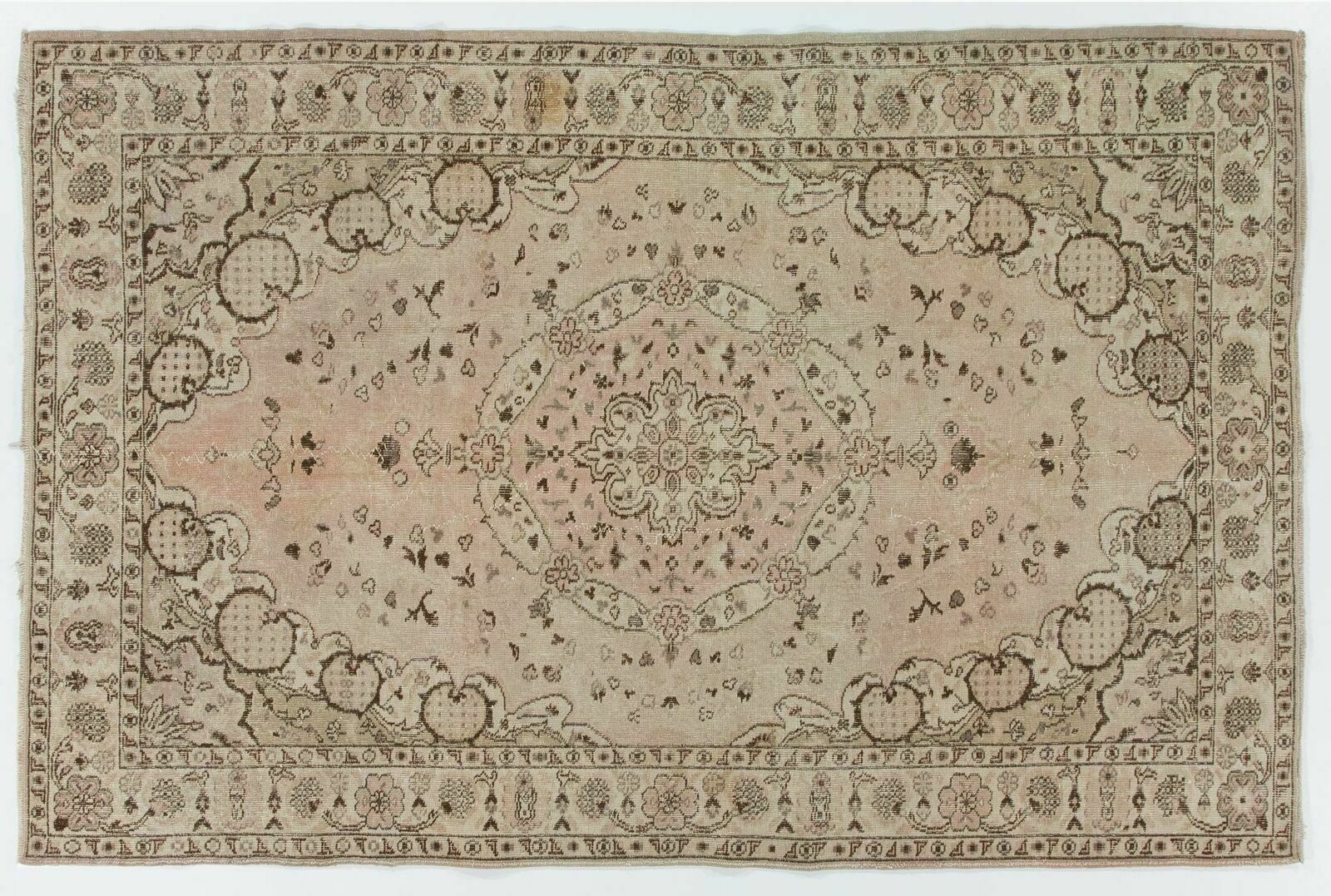 5.7x8.6 Ft Vintage Handmade Turkish Rug For Living Room. Woolen Floor Covering photo 820.0
