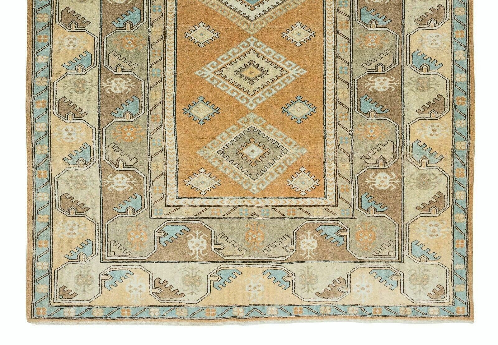 6.7x9.4 Ft Vintage Handmade Turkish Milas Rug, 100% Wool photo 875.0