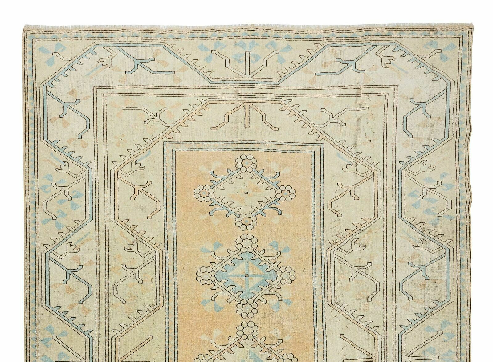 Hand Knotted Vintage Large Wool Rug From Turkey / Milas, 100% Wool photo Textiles