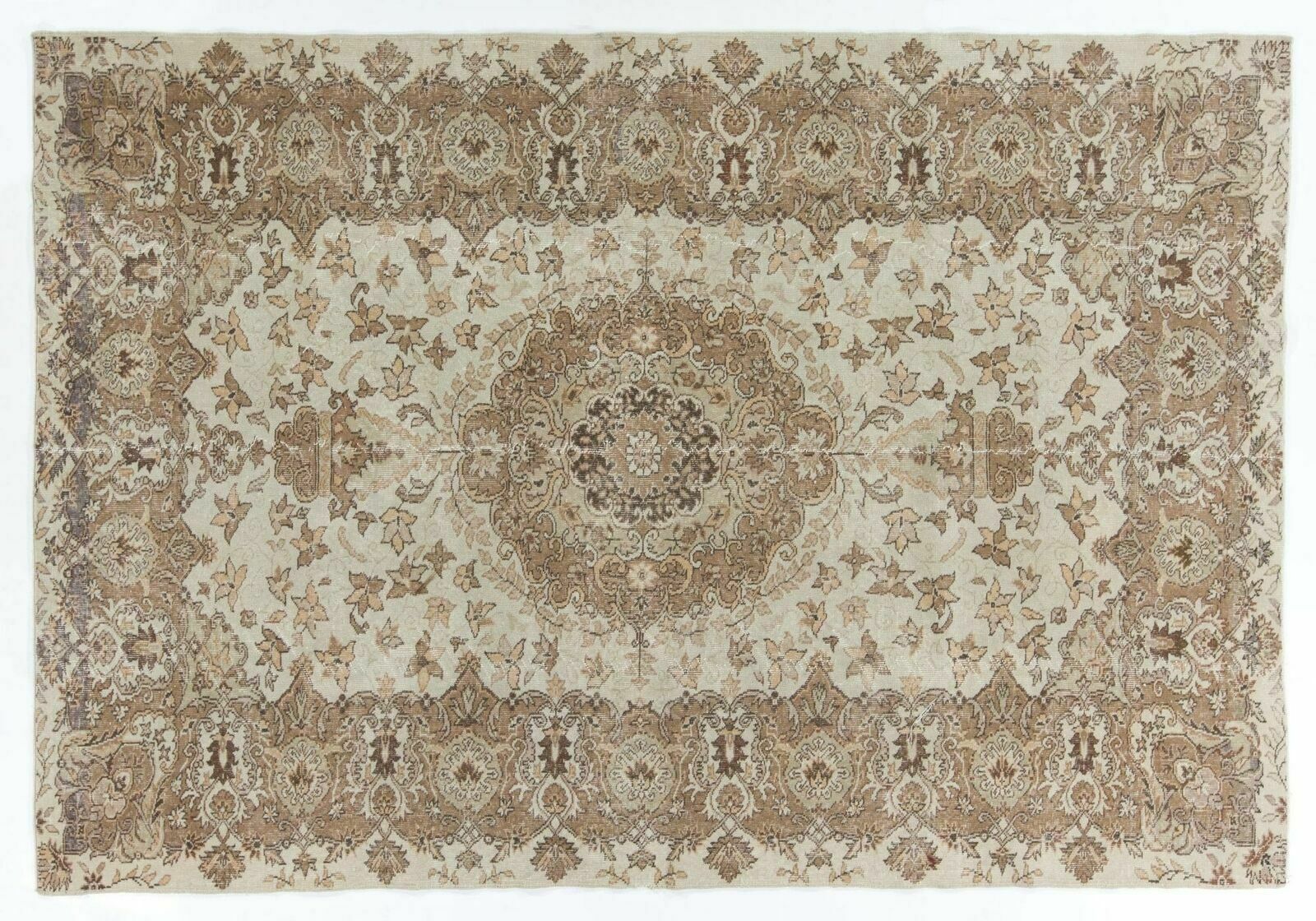 7.3x10.5 Ft One Of A Kind Shabby Chic Vintage Handmade Turkish Rug photo 1071.0