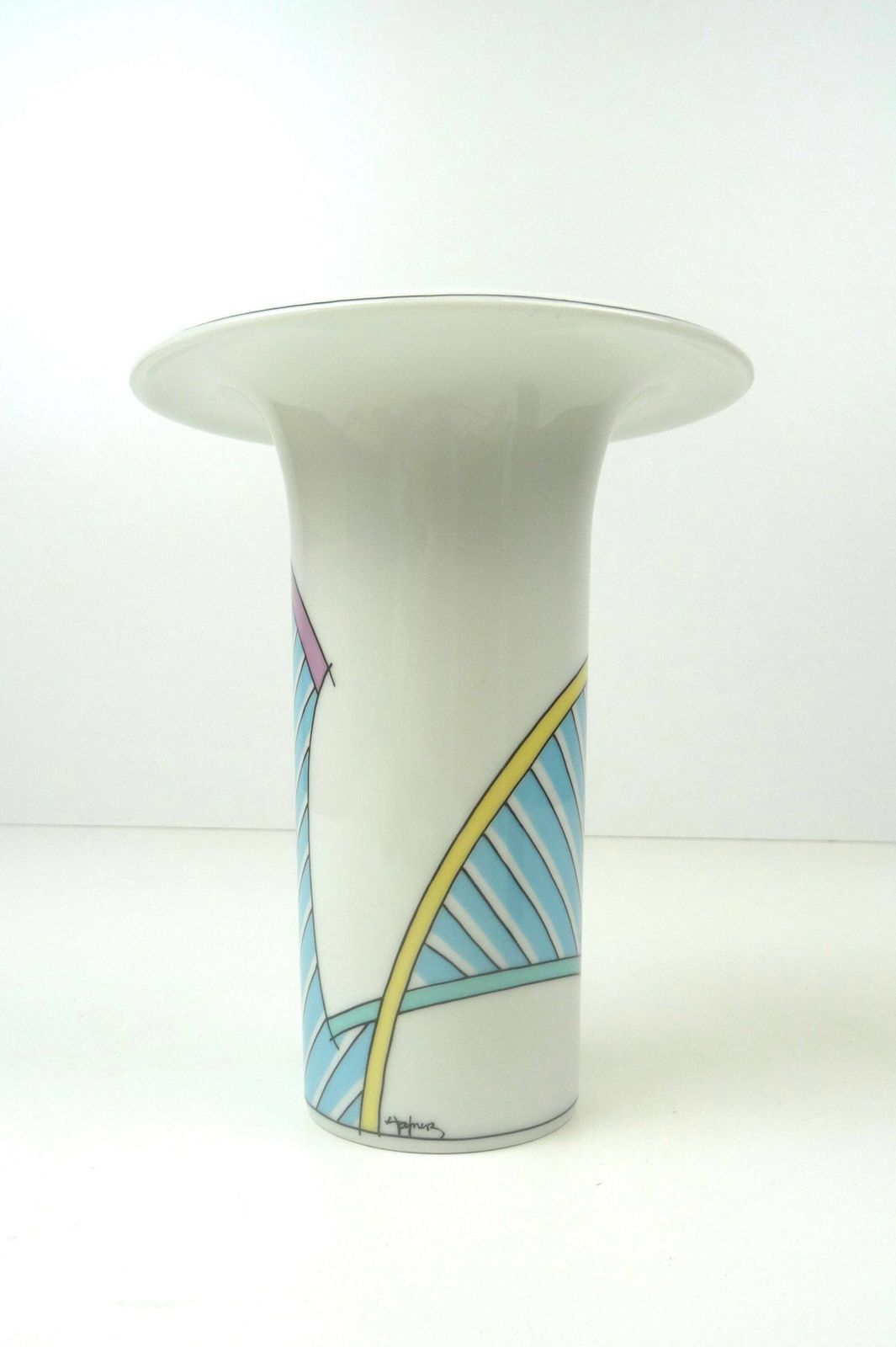 Rare Postmodern 80s Porcelain Vase T. Wirkkala For Rosenthal photo furniture