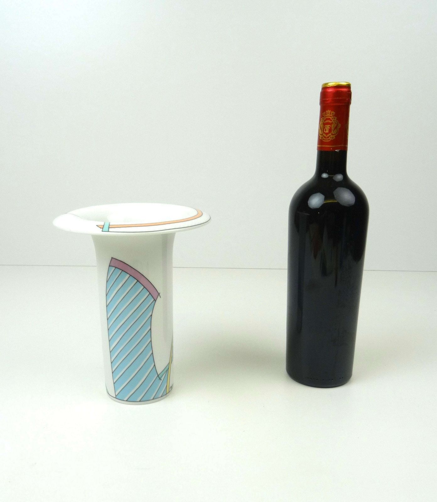 Rare Postmodern 80s Porcelain Vase T. Wirkkala For Rosenthal photo buy