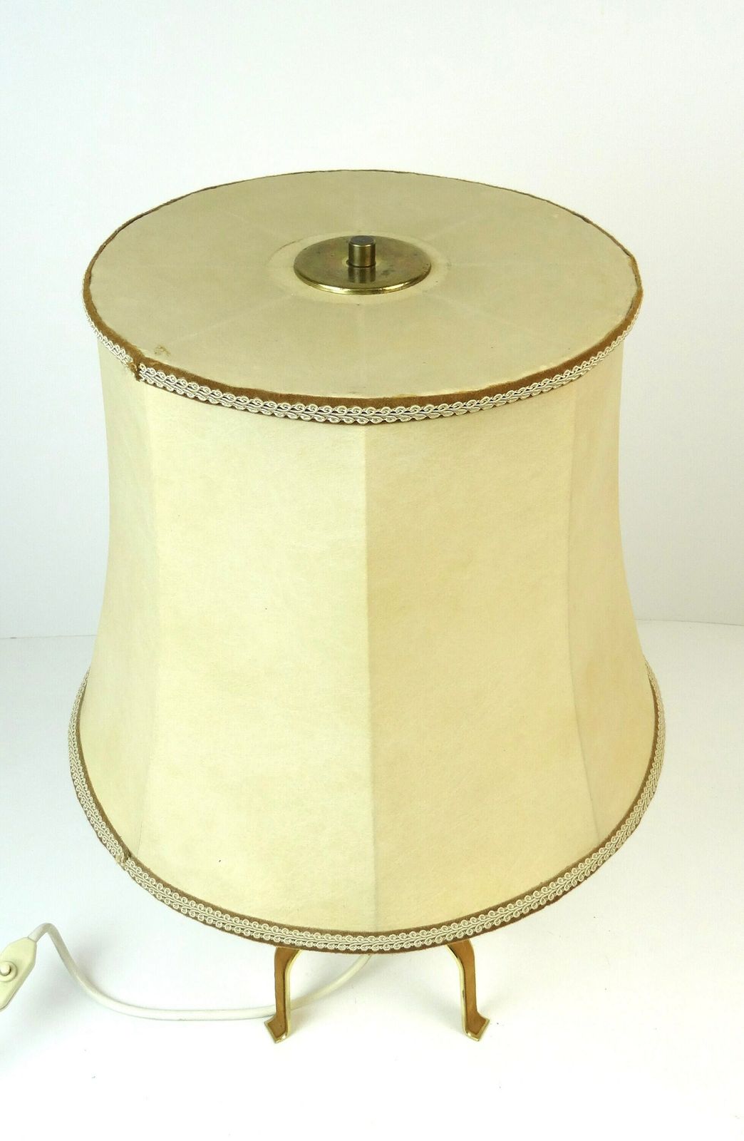 Beautiful Hollywood Regency Brass & Leather Desk Lamp By Vereinigte Werkstätten Munich photo furniture