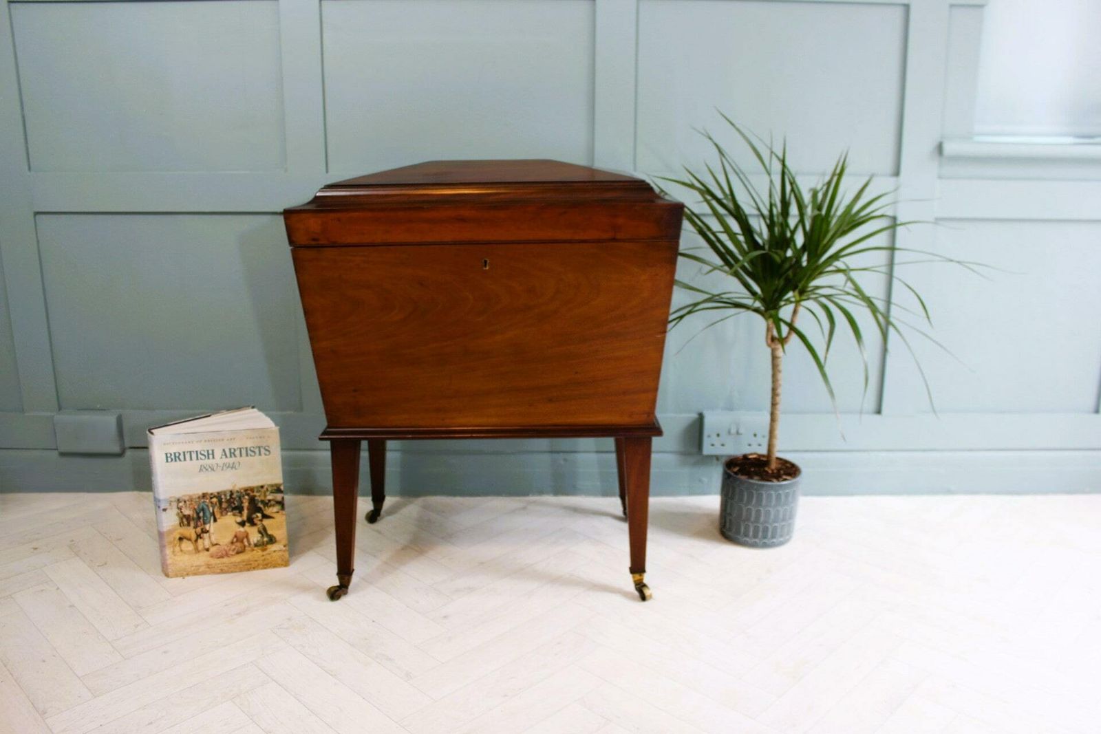 photo for sale Large George IV Mahogany Cellarette Wine Cooler