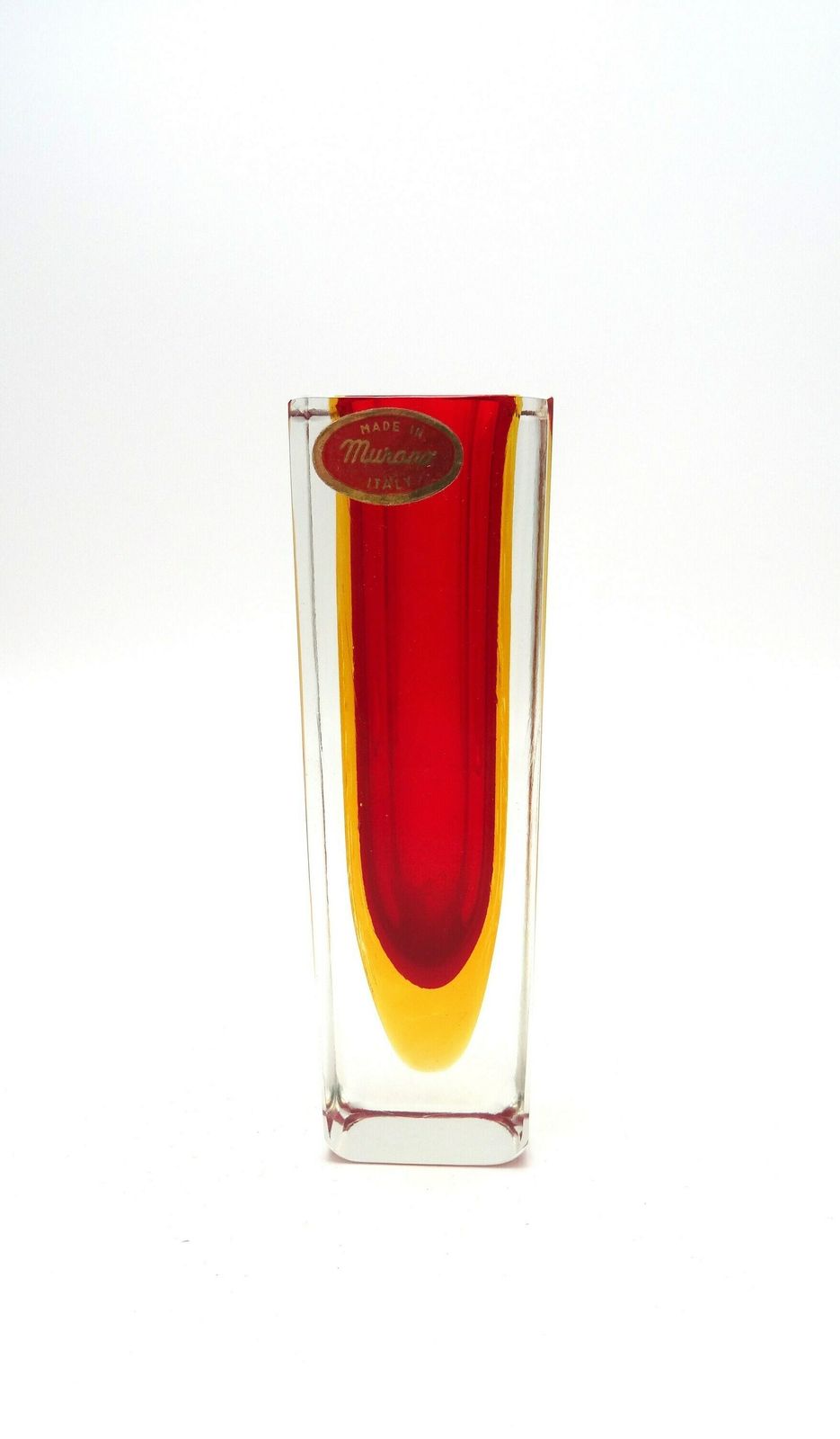 Beautiful Mid Century Murano Sommerso Glass Vase Poli Seguso Italy 1960 photo furniture