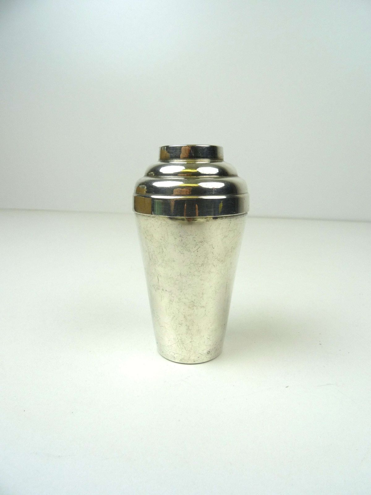 Rare Art Deco Silver Plate Enamel Donald Duck Mickey Shaker France 1930 photo 346.0