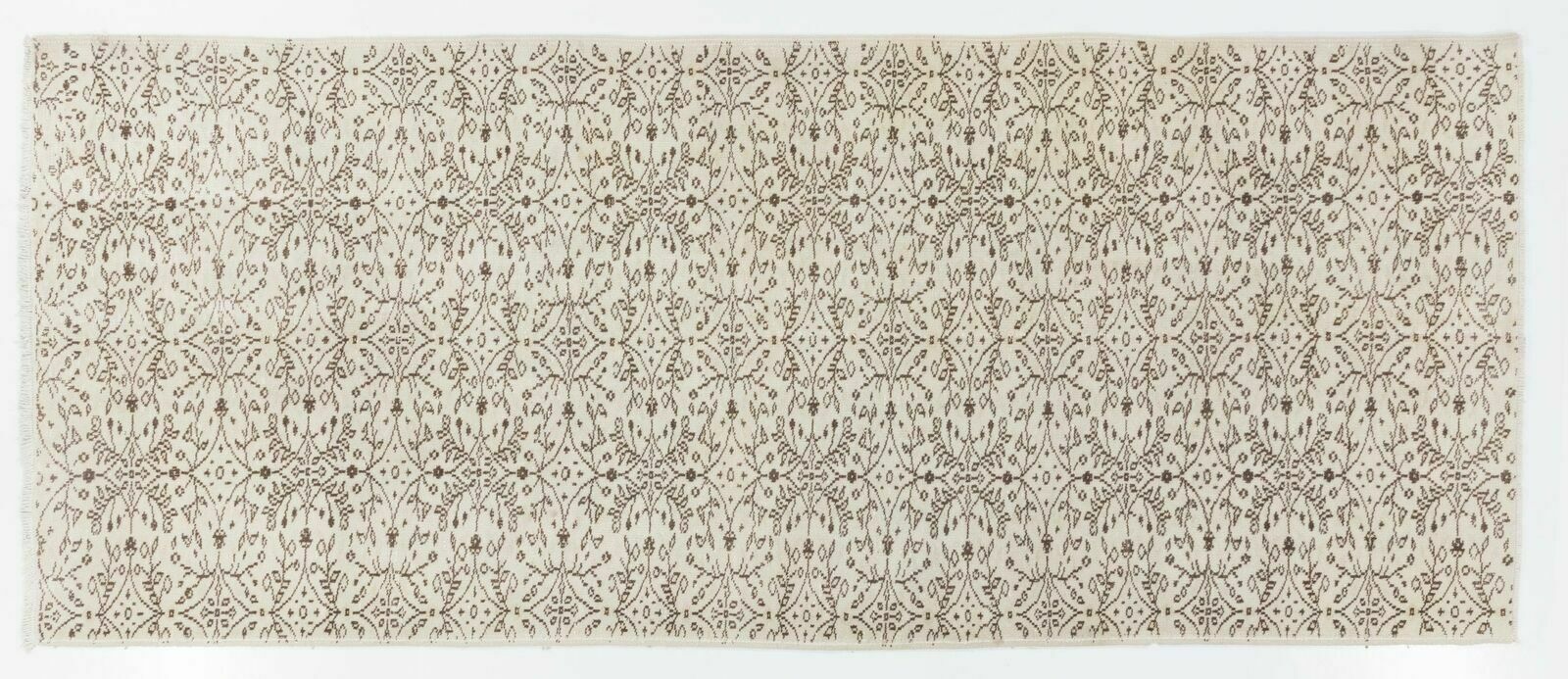 4.7x11.4 Ft Vintage Anatolian Runner, Beige Long Rug photo 740.0