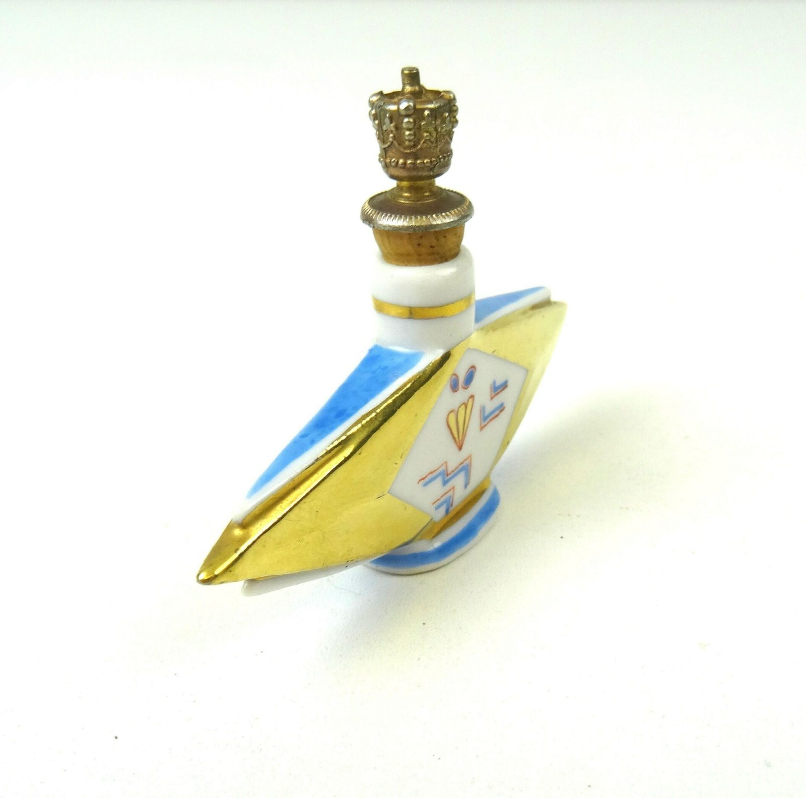 Rare Art Deco Bauhaus Porcelaine Perfume Bottle Flacon photo for sale
