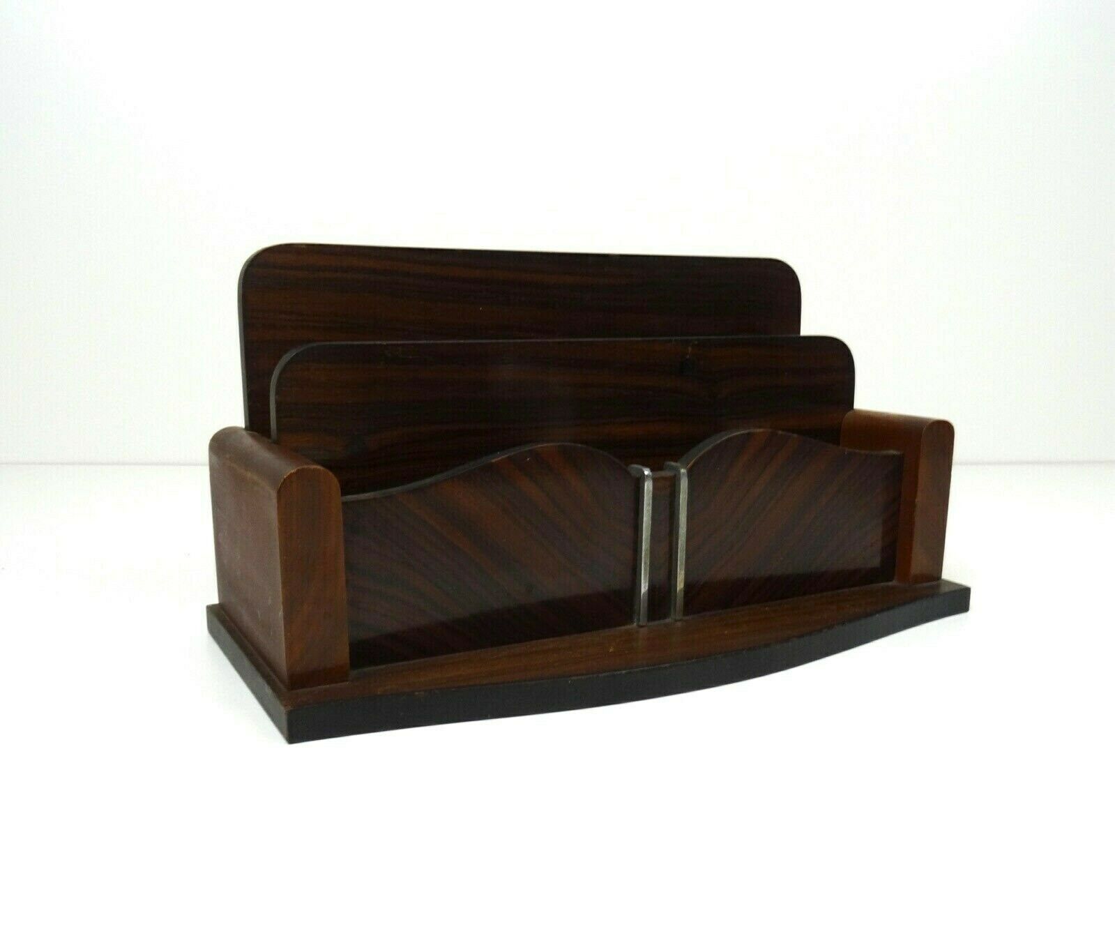 Rare Art Deco Rosewood Letter Holder Stand photo furniture