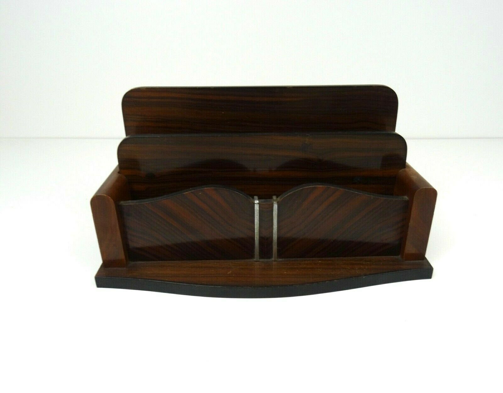Rare Art Deco Rosewood Letter Holder Stand photo Home Decor