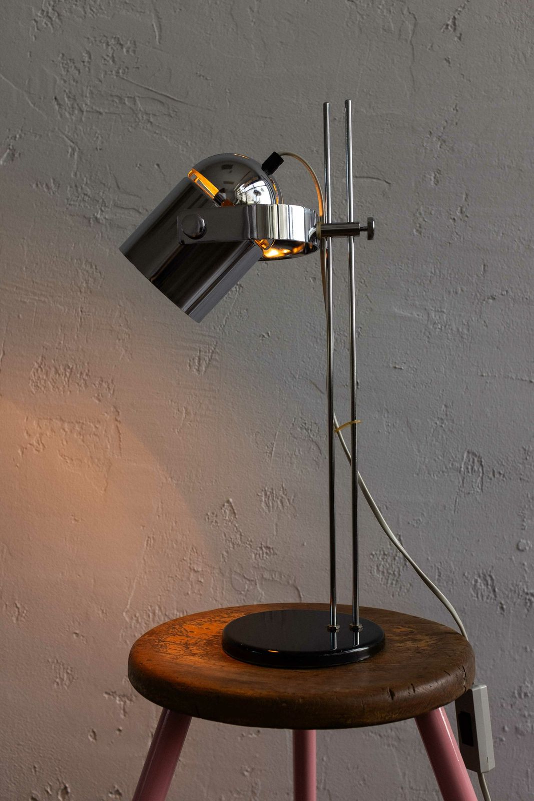 Space Age Czech Silver Table Lamp By Stanislav Indra For Lidokov, 1970s photo Lighting