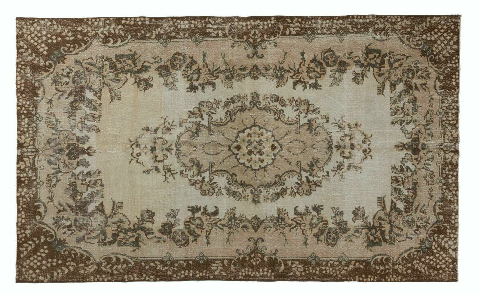 6.7x11 Ft Vintage Anatolian Medallion Design Rug. Hand Knotted Wool Carpet photo 762.0